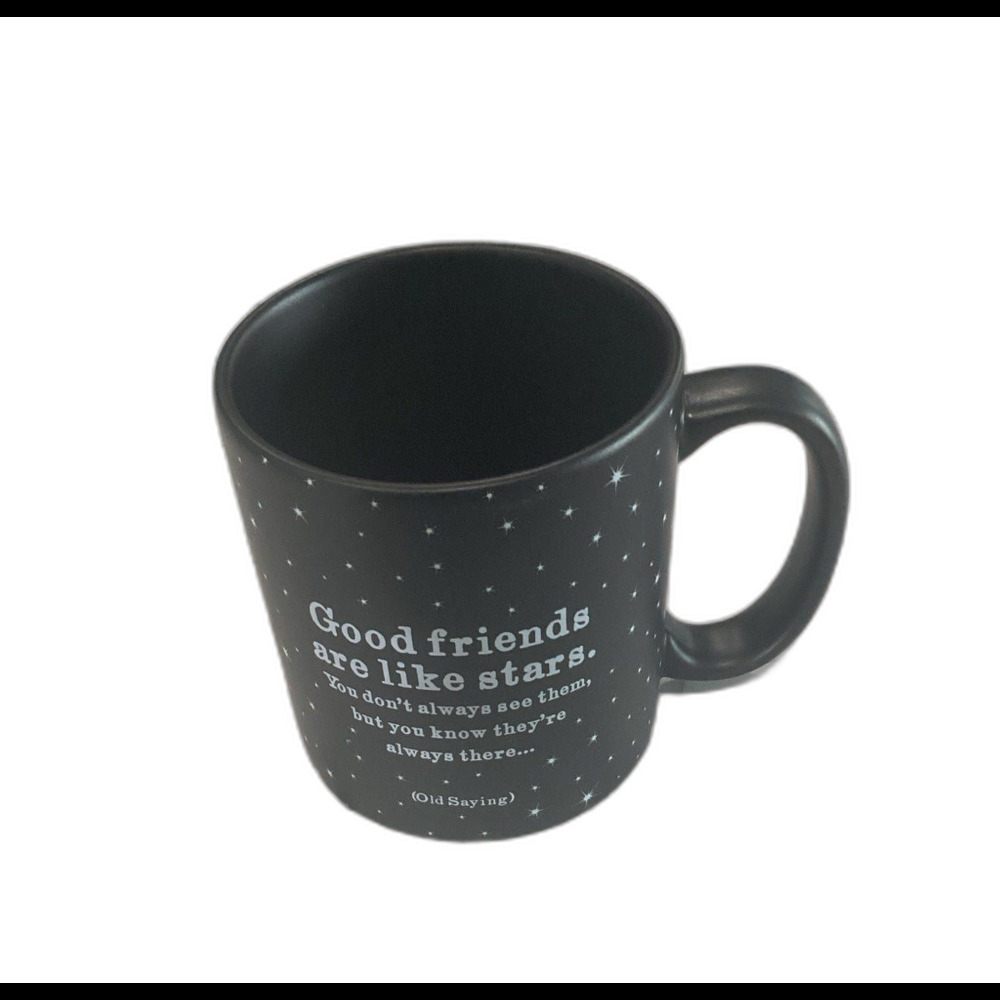 Quotable Mugs 14oz Ceramic Black Graphic. Microwave  / Dishwasher Safe. LNWOT